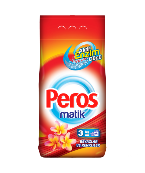 Detergent praf automat Peros, 3kg, ambalaj moale